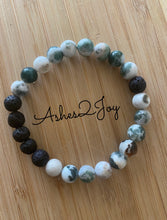 Load image into Gallery viewer, Green White Aromatherapy Bracelet